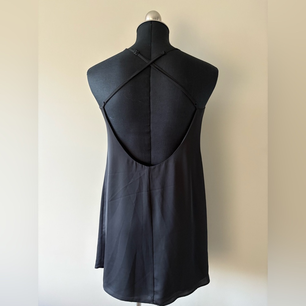 Strappy Backless Silky Black Talula Dress Womens Medium